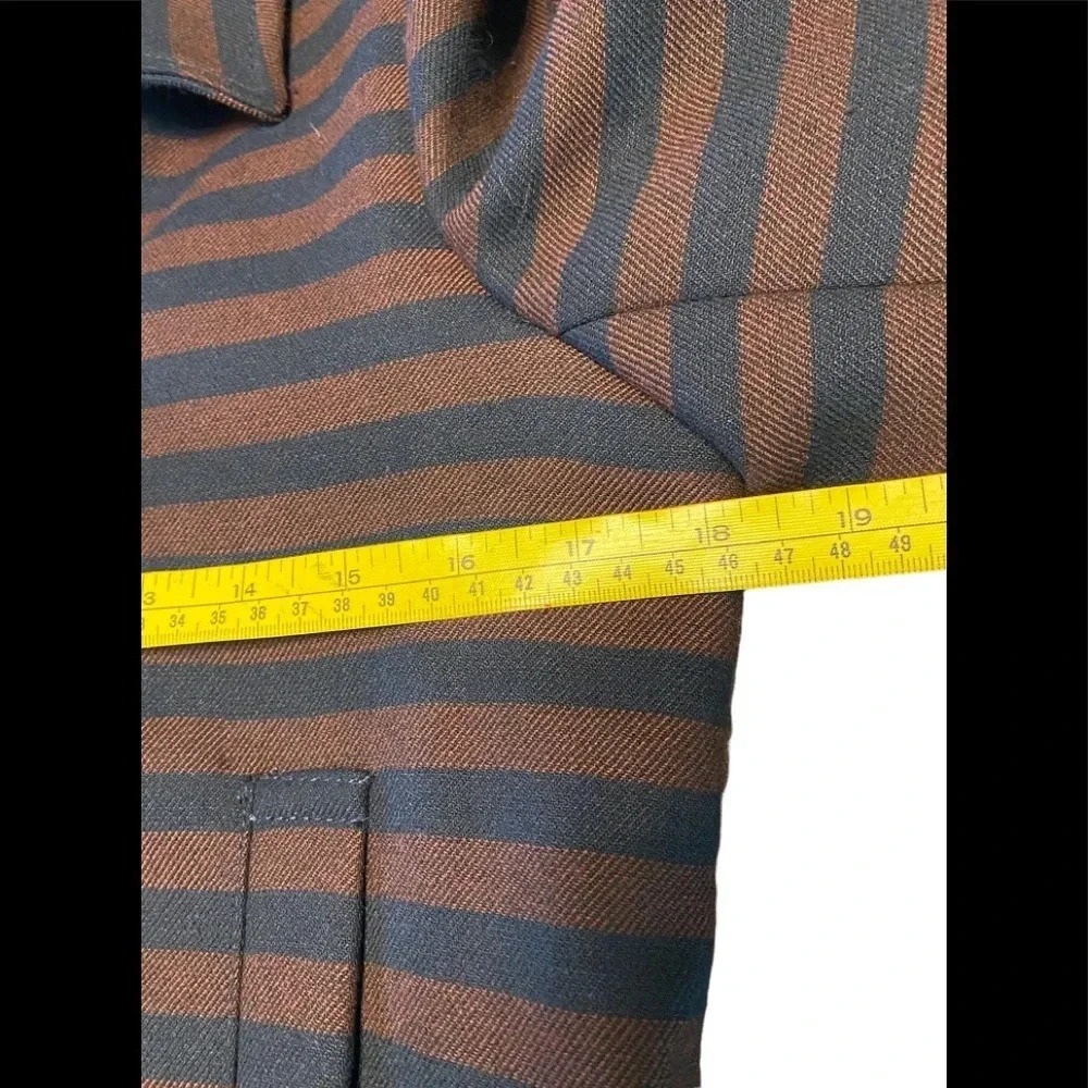 Zara Basic Double Breasted Jacket Striped - image 7